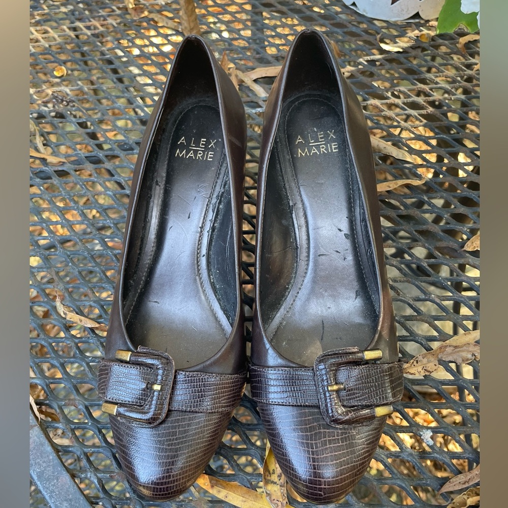 ALEX MARIE Brown Wedge Shoes Size 7 M